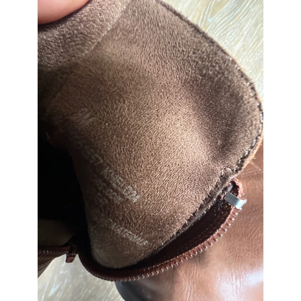 Born Ankle Boots Womens 8 Brown Good Leather Block Heel Side Zip Booties - Picture 7 of 9